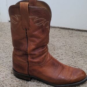 Lucchese Brown Leather Cowboy Boots